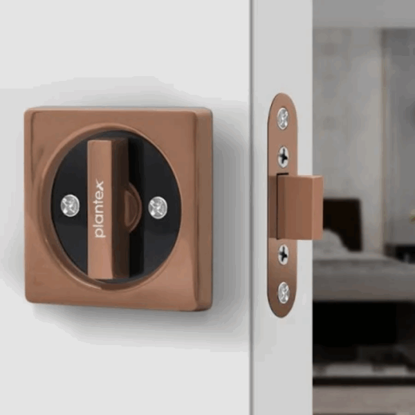 Plantex Door Lock  (DTM-620, PVD Rose Gold and Black)